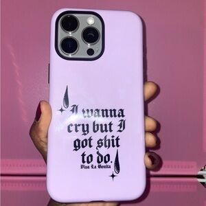 iPhone 15 pro max lavender viva Bonita tough case